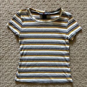 Juniors' Yellow Black Short Sleeve Tee